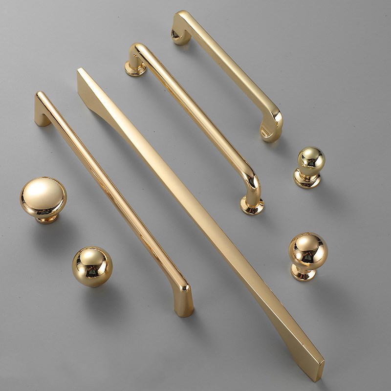 Drawer Pull Gold - Zinc Alloy Bright Gold Kitchen Cabinet