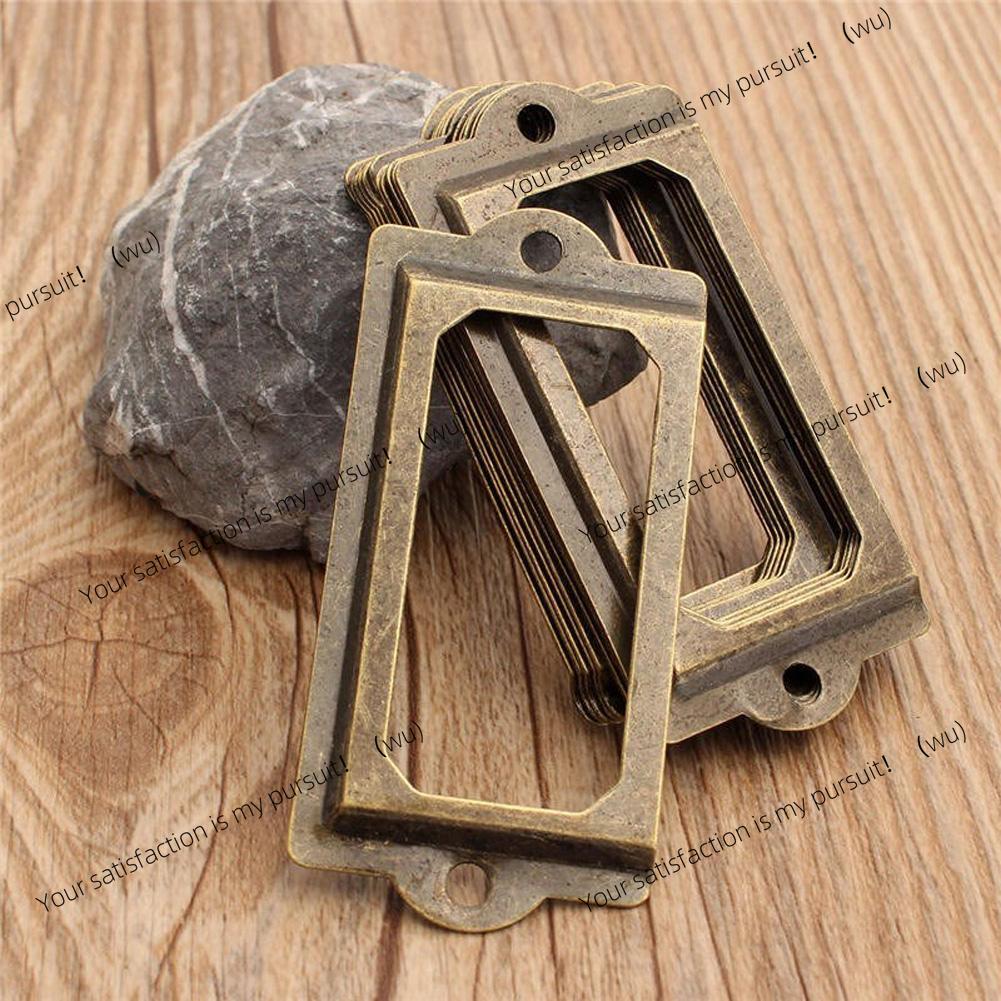 Furniture Hardware Business - 12Pcs antique brass metal label pull