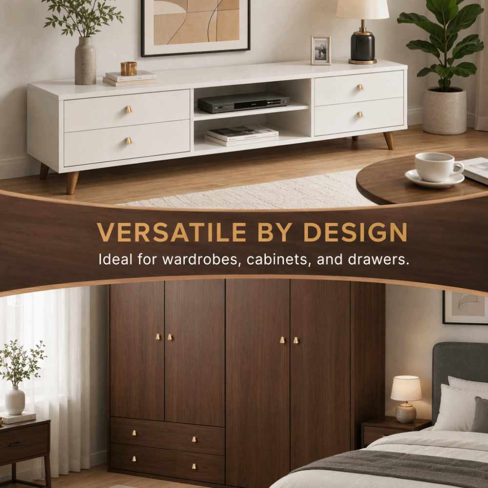 Drawer Pull Gold - 6pcs Modern Gold Cabinet Handles Cone
