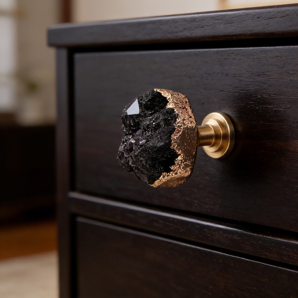 Natural White Crystal Tooth Pl - Drawer Pull Gold recension och pris