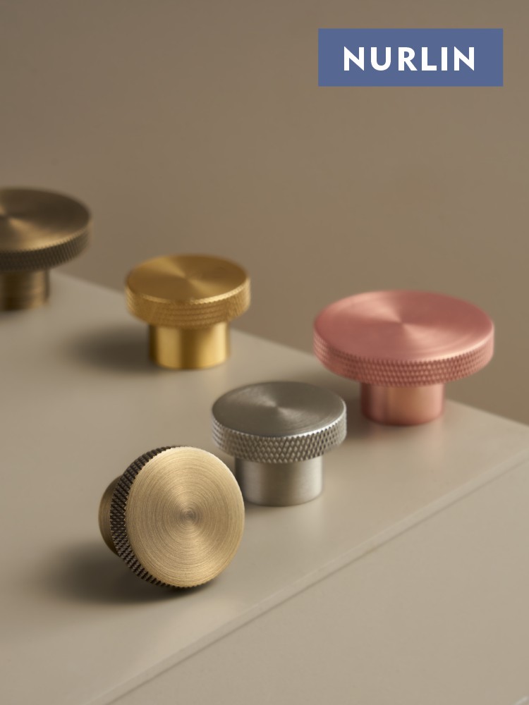 Nurlin Knurled Solid Brass Cab - Drawer Pull Gold recension och pris
