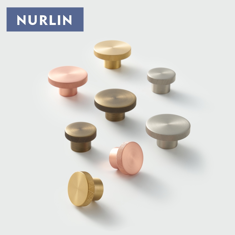 Nurlin Knurled Solid Brass Cab - Drawer Pull Gold recension och pris