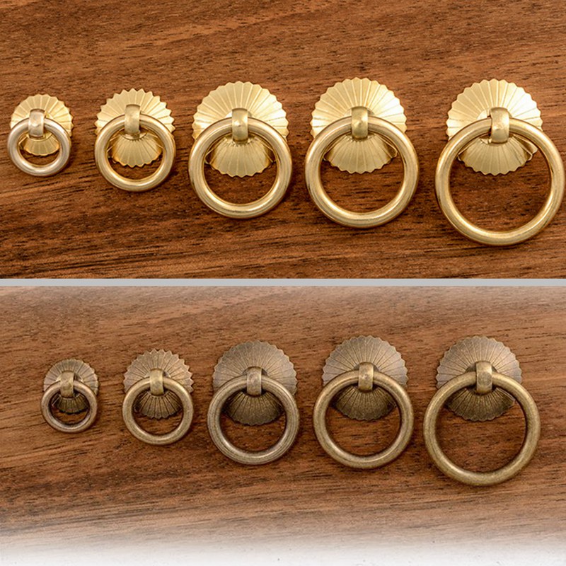 Vintage Brass Cabinet Ring Kno - Drawer Pull Gold recension och pris