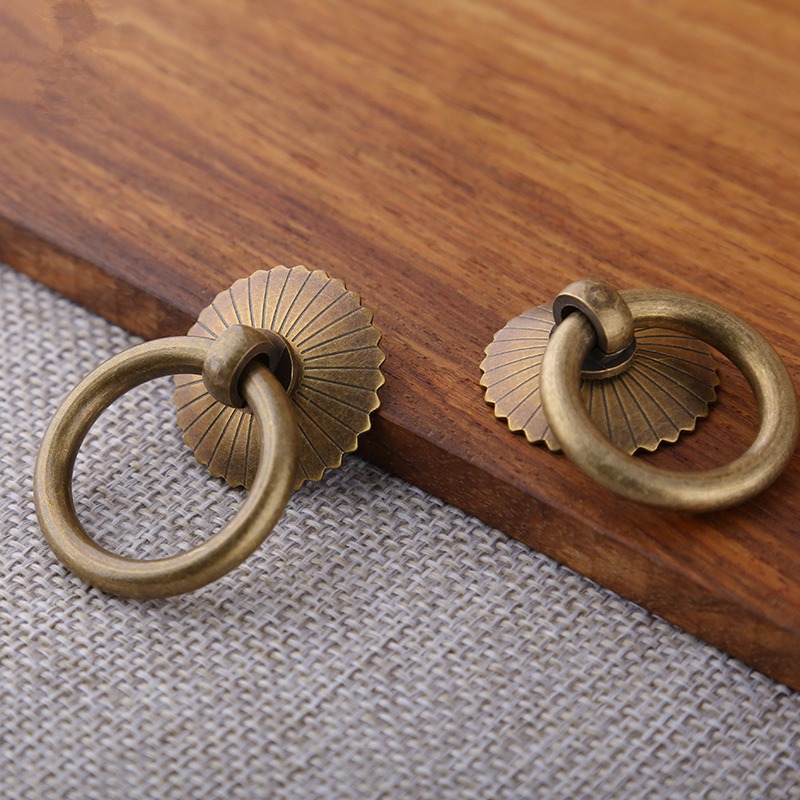 Vintage Brass Cabinet Ring Kno - Drawer Pull Gold recension och pris