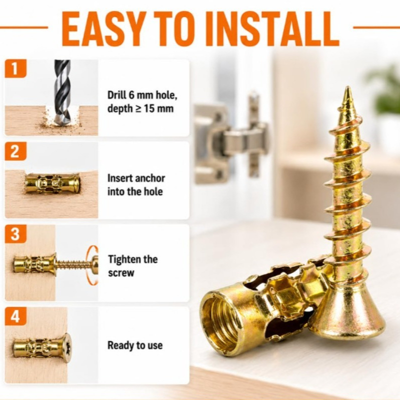 Short Expansion Screw Set Cabi - Furniture Hardware In China recension och pris