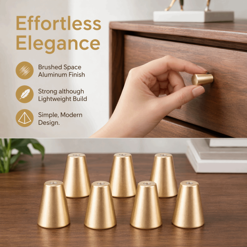 6pcs Modern Gold Cabinet Handl - Drawer Pull Gold recension och pris