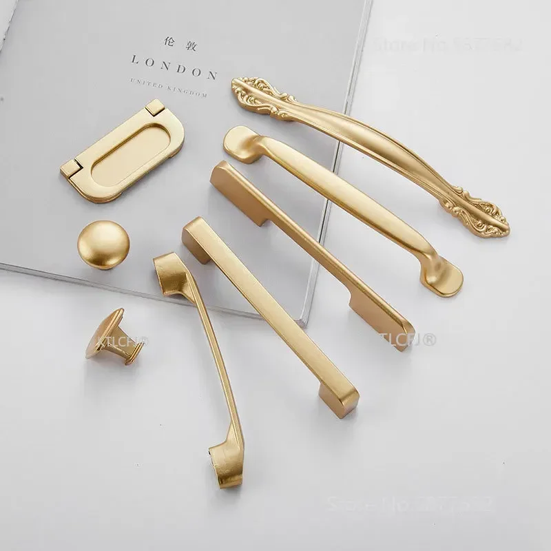 Kitchen Cupboard Knob Square U - Drawer Pull Gold recension och pris