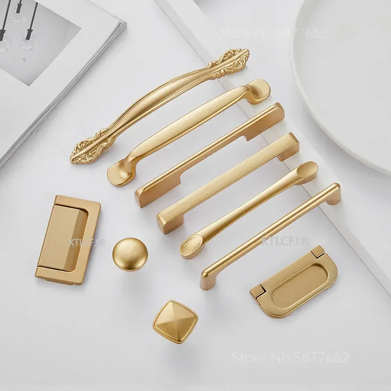 Kitchen Cupboard Knob Square U - Drawer Pull Gold recension och pris