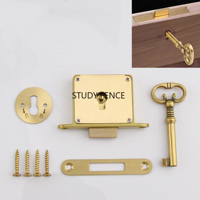 1PC Antique Metal Drawer Lock  - Furniture Hardware Lock recension och pris