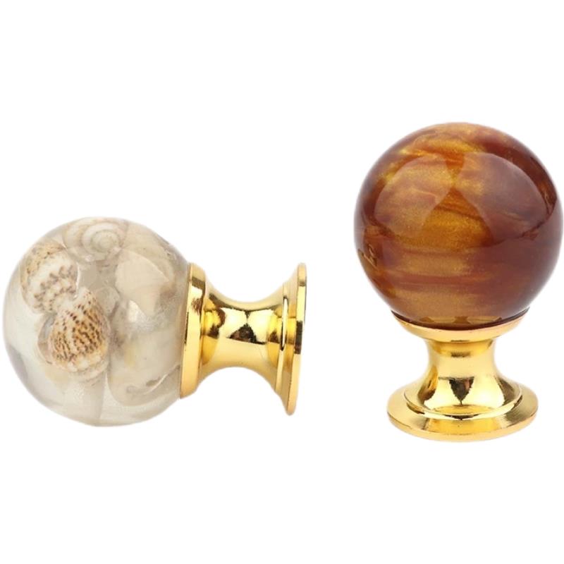 Amber Shell Tiger Eye Gold Cup - Drawer Pull Gold recension och pris