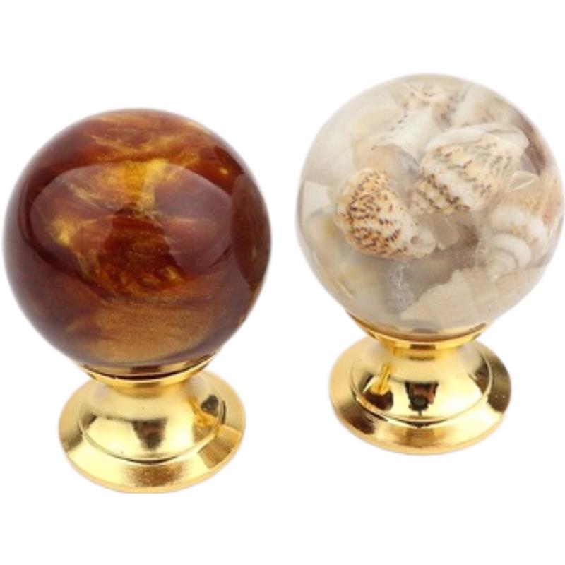 Amber Shell Tiger Eye Gold Cup - Drawer Pull Gold recension och pris