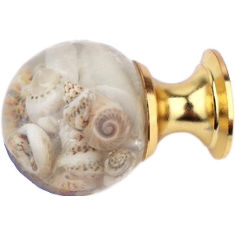 Amber Shell Tiger Eye Gold Cup - Drawer Pull Gold recension och pris
